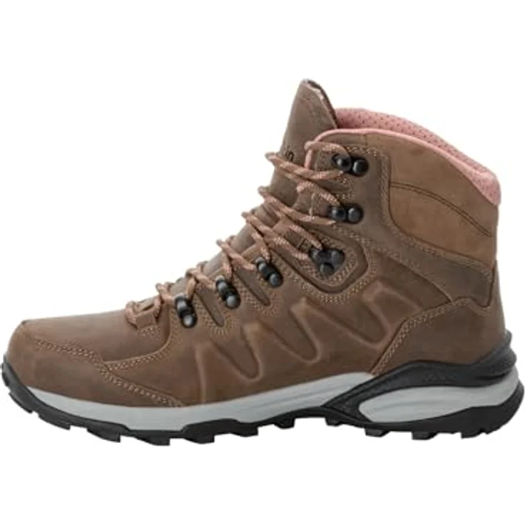 Jack Wolfskin REFUGIO PRIME TEXAPORE MID W, Damen Trekkingschuh aus geöltem Nubukleder, wasserdicht und atmungsaktiv – Bild 1