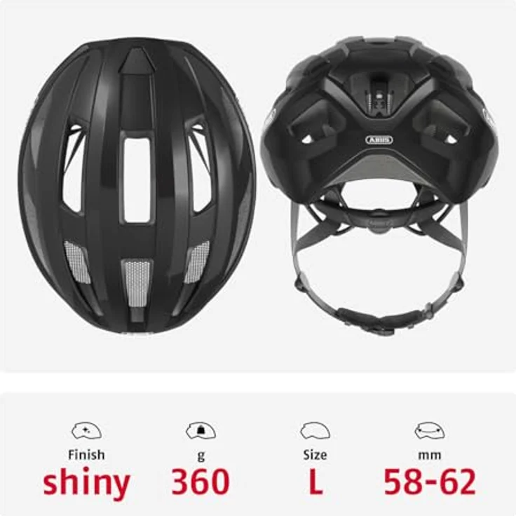 Abus Macator Fahrradhelm - Schwarz 58 - 62 cm – Bild 4