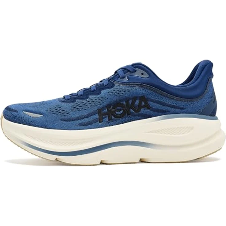 Hoka Bondi 9, Herren Laufschuhe mit maximaler Dämpfung und EVA-Schaumstoff-Zwischensohle, Größe 47 1/3, Blau – Bild 4