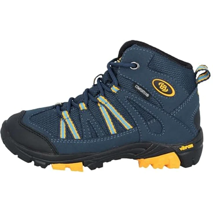 Brütting Ohio High, Jungen Wanderschuhe mit regulierbarer Schnürung und rutschfester Vibram-Laufsohle, Blau – Bild 2