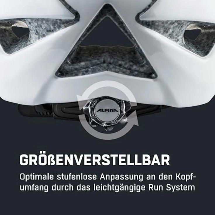 ALPINA PANOMA CLASSIC, Fahrradhelm in white-blue gloss, optimal für schmale Köpfe, mit Inmold-Fertigung und 23 Belüftungsöffnungen – Bild 6