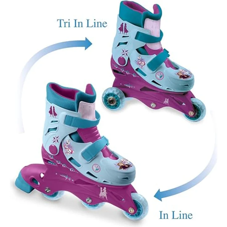 Mondo Disney Frozen Tri Inline Skates, Mädchen Rollschuhe, Blau und Violett, Größen 29-32, für Sicherheit und sanftes Gleiten – Bild 3