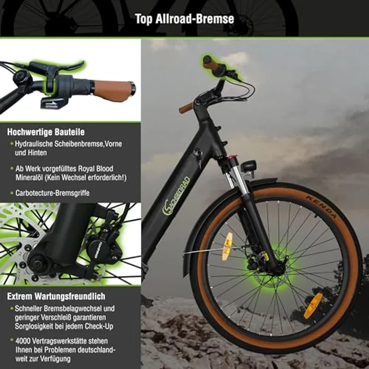 SachsenRAD E-SUV All-Terrain CityBike S5G Centro, stufenlose Enviolo-Schaltung, Gates Riemenantrieb, XCruise V7 Mittelmotor, 27,5" mit tiefem Einstieg, schwarz – Bild 9