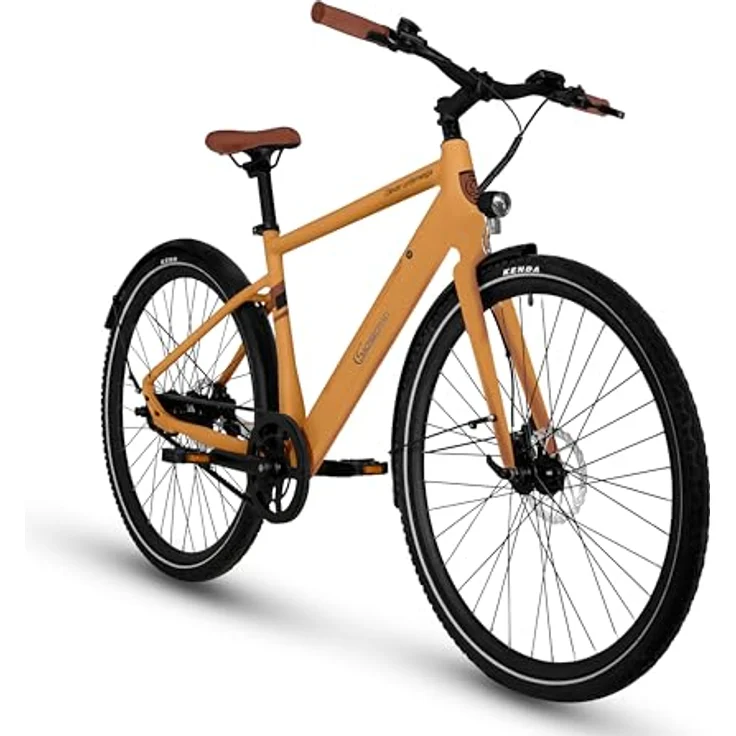 SachsenRAD C3T Urban Trekking E-Bike, 28 Zoll, 250W Motor, Riemenantrieb, 18kg ultraleicht, orange – Bild 9
