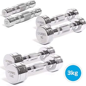 C.P. Sports Chromhanteln - Von 0,5 Bis 10 KG - Hochglanzverchromt, Studio-Qualität - Ideal Für Home Gym