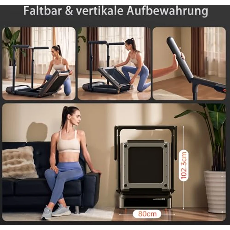 WalkingPad R3 Hybrid+, Laufband Klappbares für Zuhause 1-12km/h, Fernbedienung und LED-Anzeige, APP & Tablet Holder, Ultra-LEISER mit Doppelter Stoßdämpfung, Apple Watch Verbindung, Keine Montage - WALKINGPAD – Bild 4