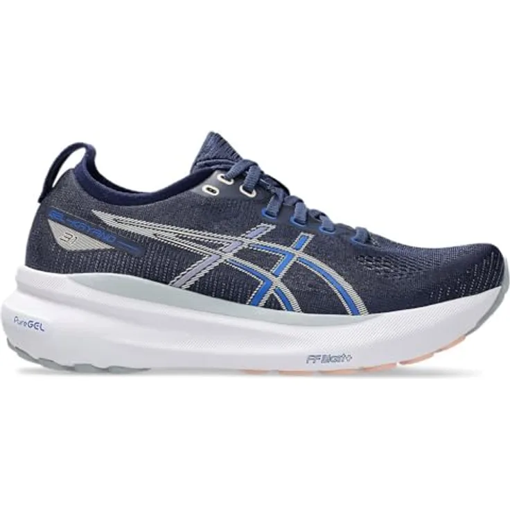 ASICS Performance Gel-Kayano 31, Damen Laufschuhe mit 4D GUIDANCE SYSTEM und FF BLAST PLUS ECO Dämpfung, Blau, Größe 37.5