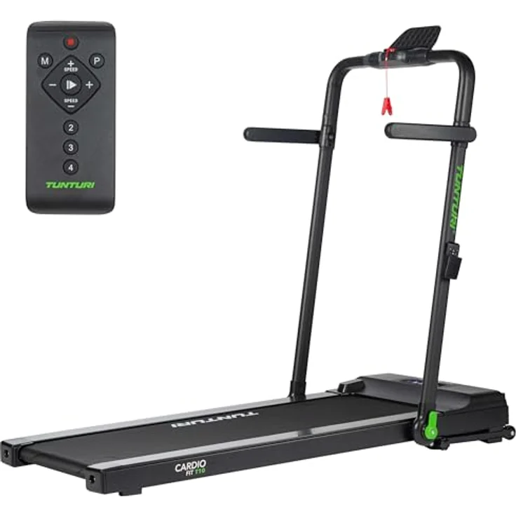 Tunturi Cardio Fit T10, Laufband bis 100 kg, 7 Programme, klappbar, 1 bis 12 km/h, inklusive Fernbedienung, kompakt – Bild 1