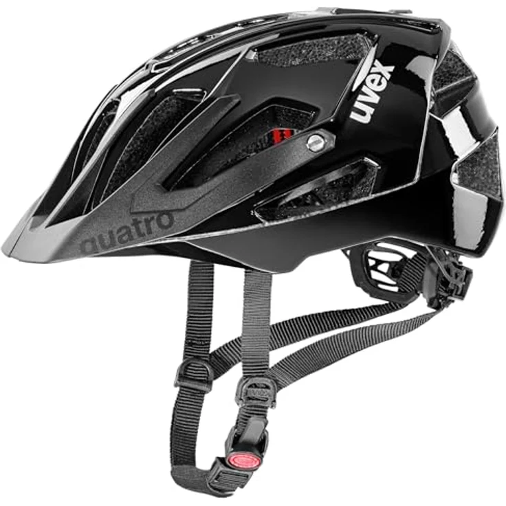Uvex Sports Quattro, Velohelm für E-Bike und MTB, (56 - 61 cm), mattschwarz, 17 Belüftungsöffnungen, integrierte Sonnenblende und Fliegengitter – Bild 2