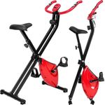 tectake Heimtrainer FitX-Bike, LCD Bildschirm, klappbar, schwarz