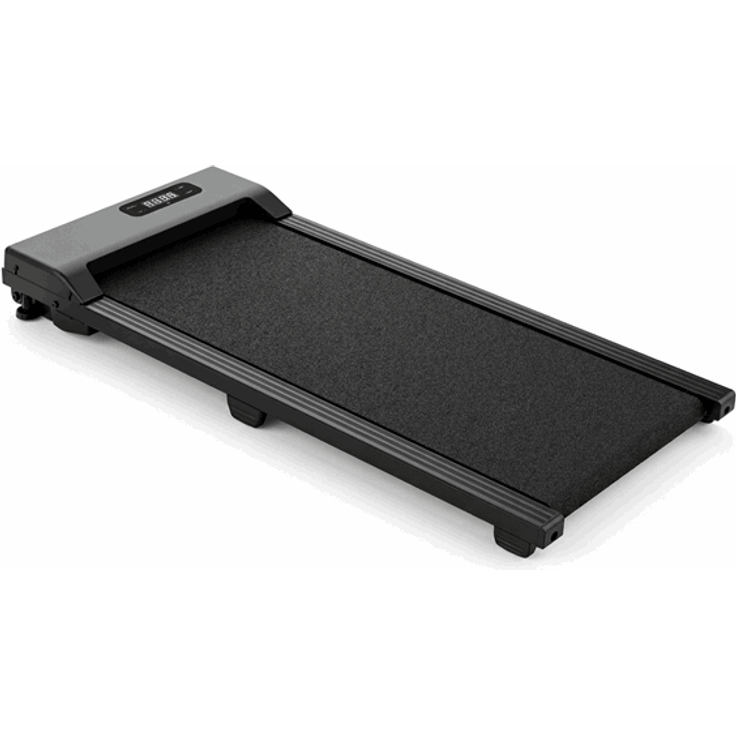 ASG Camino 100 Walking Pad - Kompaktes Fitnessgerät mit 1-6 km/h Geschwindigkeitsanpassung, schwarzem Design und LED-Display