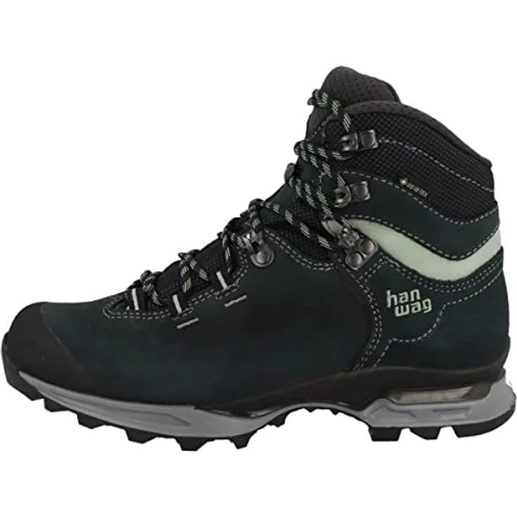 Hanwag Tatra Light Lady GTX, wasserdichter Veloursleder Damen Wanderschuh mit GORE-TEX Futter, petrolblau/mint