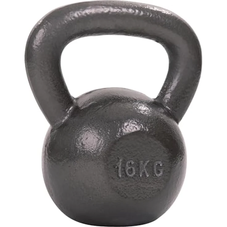 Sport-Thieme Kettlebell Hammerschlag, Hochwertige Eisen Kugelhantel mit rutschfestem Griff, in 10 Gewichtsklassen von 4-32 kg, grau lackiert, für Indoor und Outdoor – Bild 2