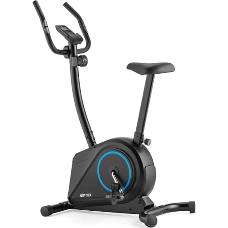 Gymtek® Ergometer Heimtrainer XB700, Magnetisch, Klappbar bis 120kg, 8 Widerstandsstufen, 5kg Schwungmasse,  Bike Indoor, Schwarz – Bild 2
