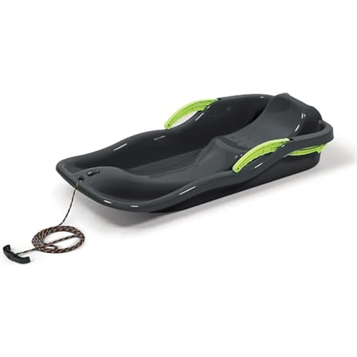 Prosperplast Schlitten Race Anthrazit | schneller Kunststoffschlitten, robust & frostbeständig, leicht & handlich, 87×40×18 cm – Bild 1