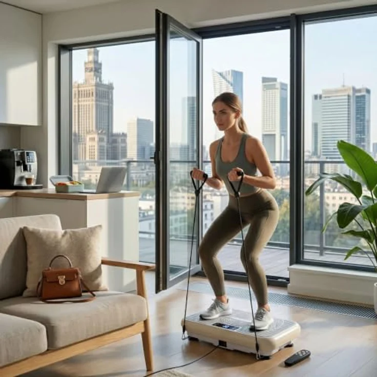 Medivon Oxya Fit Medivon MV-OXYAFIT, Vibrationsplattform für effektive Ganzkörper-Workouts, 99 Intensitätsstufen, inklusive Widerstandsbänder und Fernbedienung – Bild 6