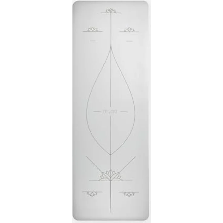 Myga XL Ausrichtungs-Yogamatte, 6 mm dick mit eingezeichneten Körperausrichtungslinien, rutschfester Polsterung, 195 x 68 cm – Bild 4