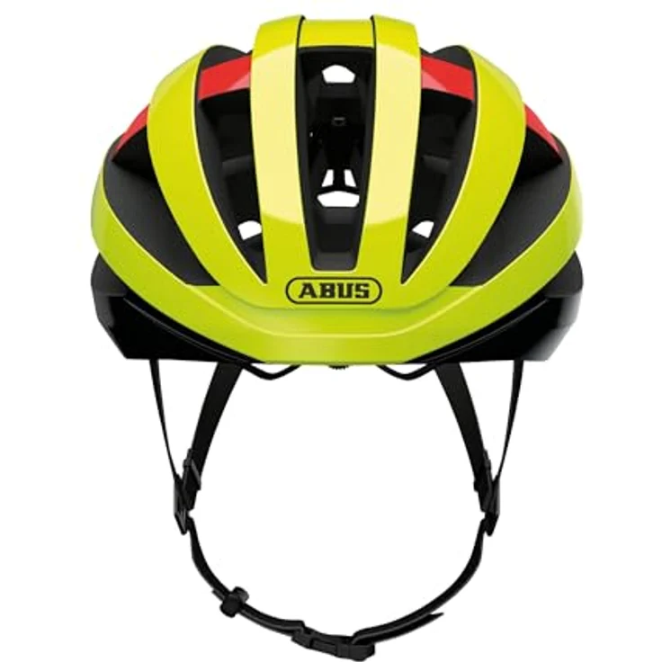 ABUS Viantor Neon Yellow M Fahrradhelm, Rennradhelm für Einsteiger mit hoher Sicherheit und komfortabler Passform – Bild 4