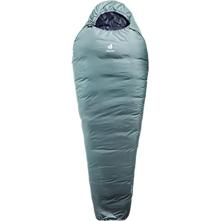 deuter Orbit +5° Kunstfaserschlafsack, für Körpergrößen bis 185 cm, mit 2-Wege-Reißverschluss und erhöhtem Fußraum