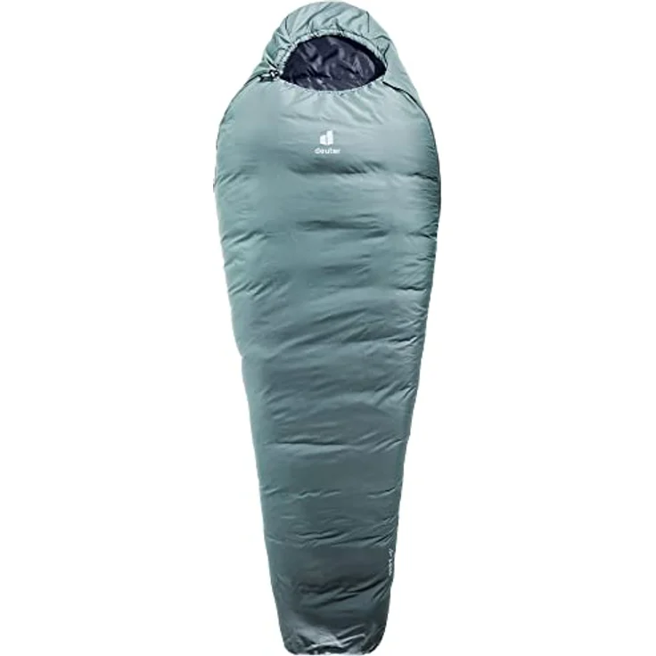 deuter Orbit +5° Kunstfaserschlafsack, für Körpergrößen bis 185 cm, mit 2-Wege-Reißverschluss und erhöhtem Fußraum – Bild 1