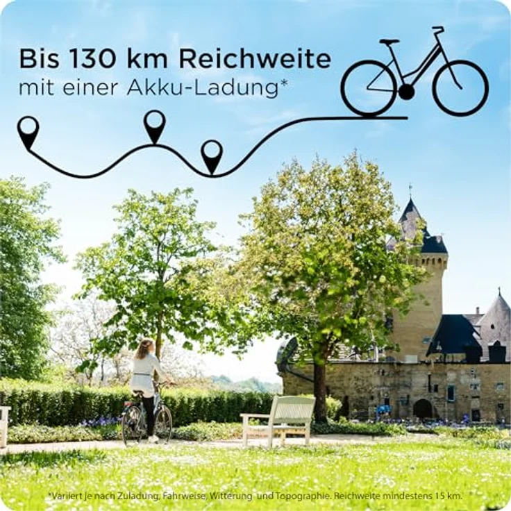 ZÜNDAPP Z810 Ebike Damen 28 Zoll Trekkingfahrrad, 8 Gänge, 165-190 cm, türkisblau, hydraulische Scheibenbremsen, 550 Wh Akku – Bild 2
