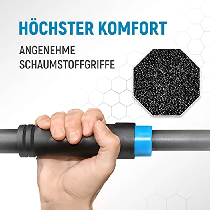 NEOLYMP Klimmzugstange Tür mit innovativer Gear-Lock Funktion + E-Book (Blau) – Klimmzugstange Türrahmen Pull up Bar Tür Klimmzugstange Klimzugststange Türrahmen Turnstange Türrahmen Door Pull up Bar – Bild 5