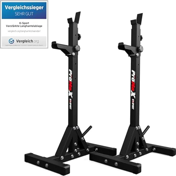 K-SPORT Kraftstation 2 x Langhantelständer, Squat-Rack für Langhanteltraining, max. Belastung 250 kg, pulverbeschichtet, Made in EU! – Bild 3