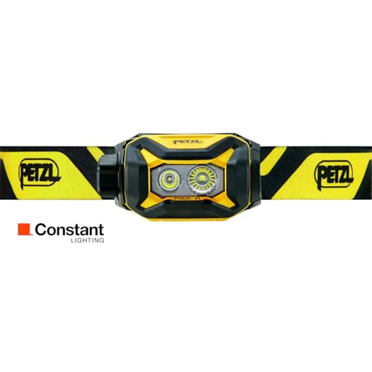 Petzl PIXA R, Professionelle LED-Stirnlampe, 600 Lumen, wasserdicht IP68, aufladbar, Schwarz-Gelb – Bild 2