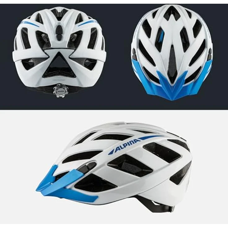 Alpina Panoma 2. 0 White - Blue Gloss, Größe 52 - 57 cm - Fahrradhelm, Farbe Weiß – Bild 5