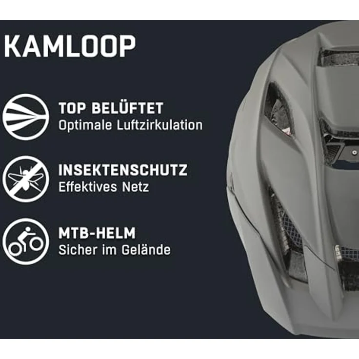 Alpina Kamloop Moon - Grey - Peach Matt, Größe 51 - 55 cm - Helme & Protektor, Farbe Grau - Preisvergleich – Bild 3