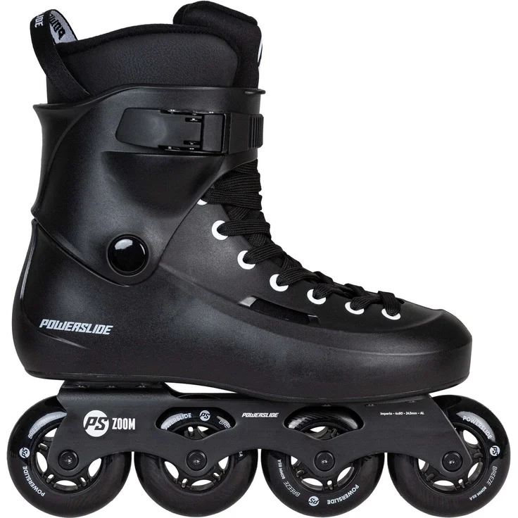 POWERSLIDE Inline Skates Zoom Black 80, Unisex für Herren und Damen, 80mm/85A Rollen, ABEC 7 Kugellager – Bild 1