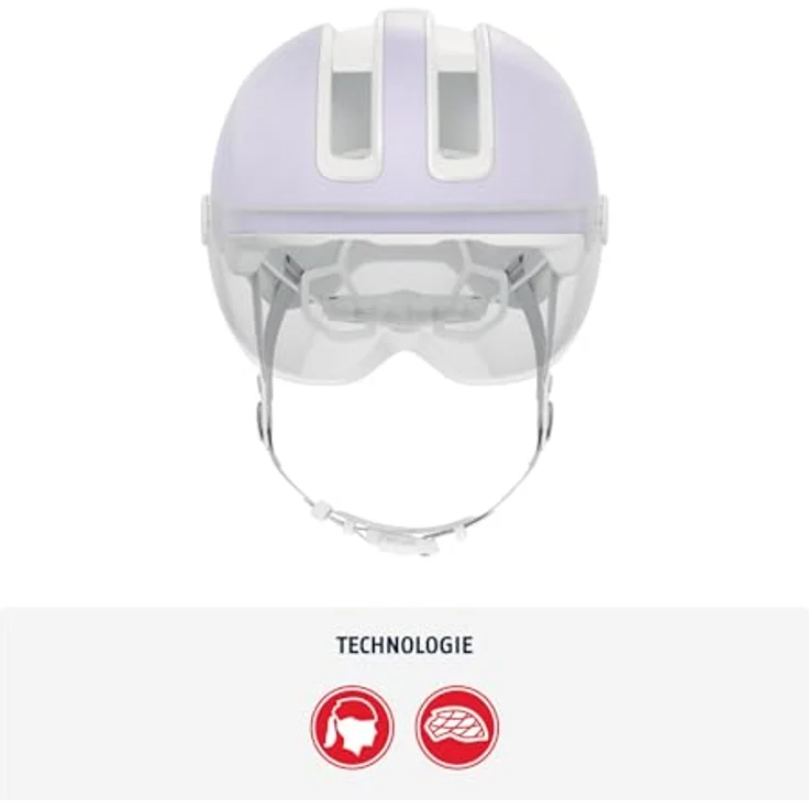ABUS Stadthelm HUD-Y ACE, stylischer Fahrradhelm mit Visier und aufladbarem LED-Rücklicht in Schwarz, Größe M – Bild 2