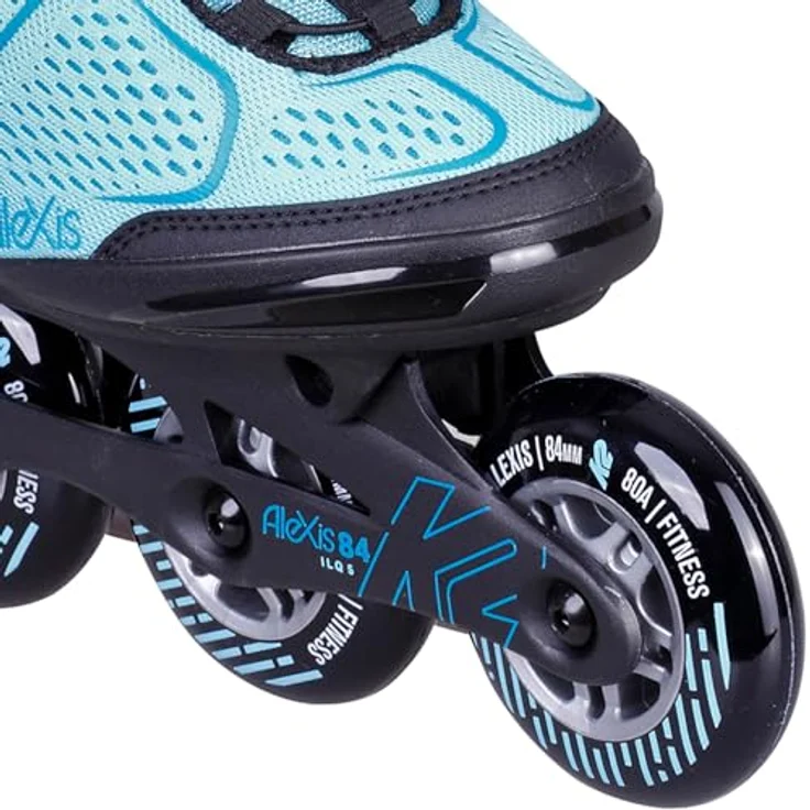 K2 Inlineskates K2 ALEXIS 84 SPEED ALU Inline Skate turquise/black, Damen Fitness Inline Skates mit Aluminium Schiene, ILQ-5 Kugellagern und 84mm Rollen – Bild 6