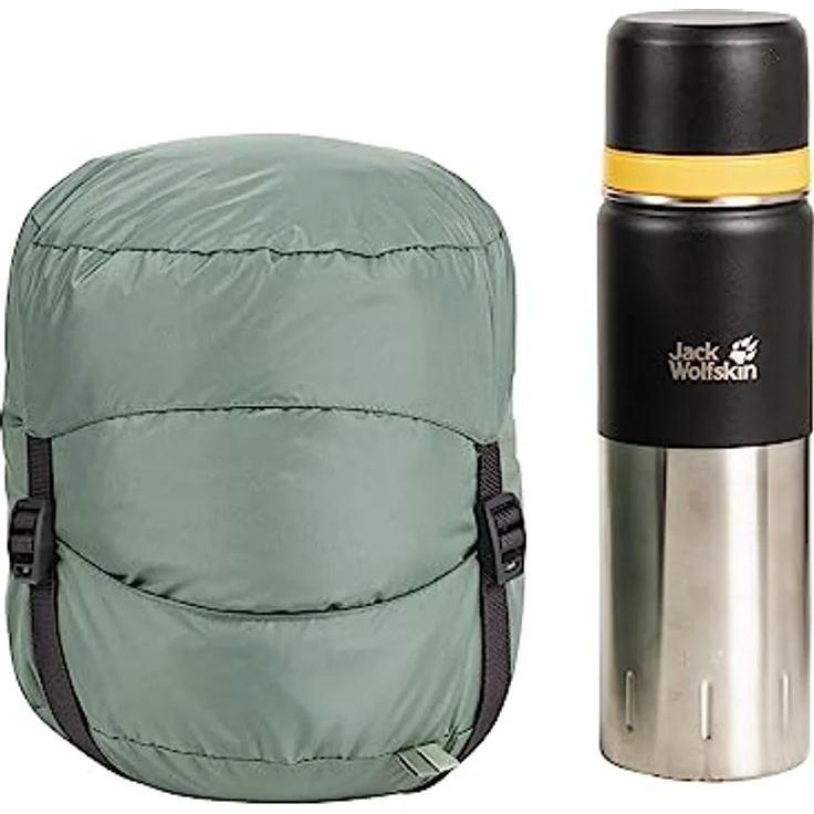 Jack Wolfskin Athmos Down +5 Mumienschlafsack, 195cm, Picnic Green - Daunenschlafsack für den Sommer – Bild 5
