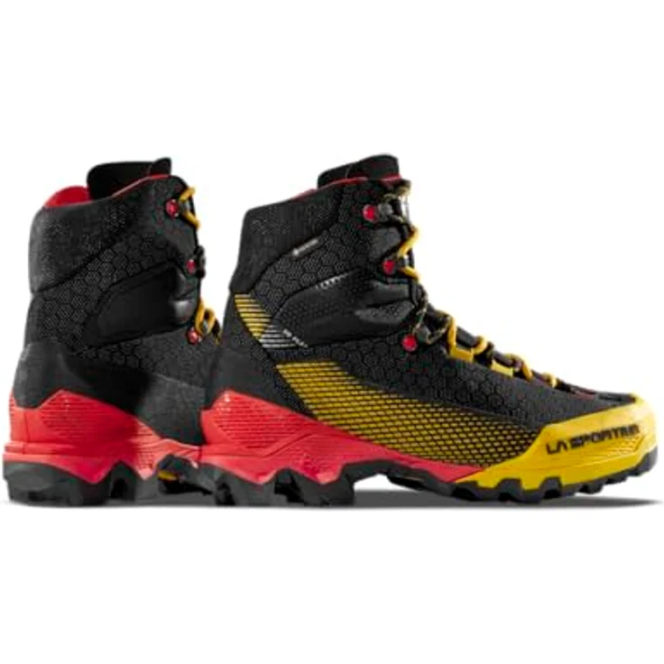 La Sportiva Aequilibrium ST GTX, Herren Wanderschuhe für Bergsteigen und Trekking, hoch, schwarz/gelb, Größe 46 – Bild 3