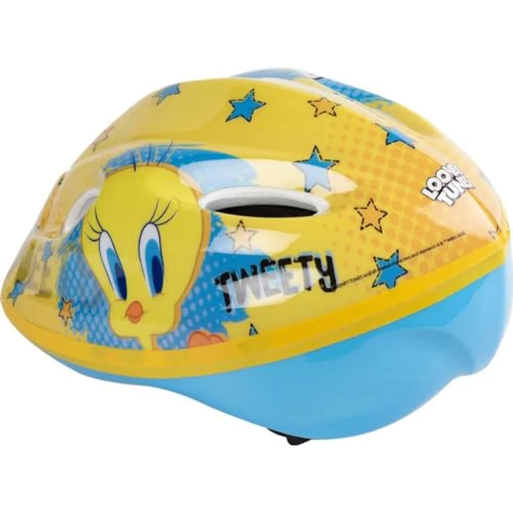 Warner Bros. Looney Tunes Kinderfahrradhelm Titti Silvestro, Schutzhelm für Jungen und Mädchen, 52-56 cm, Hellblau und Gelb – Bild 5