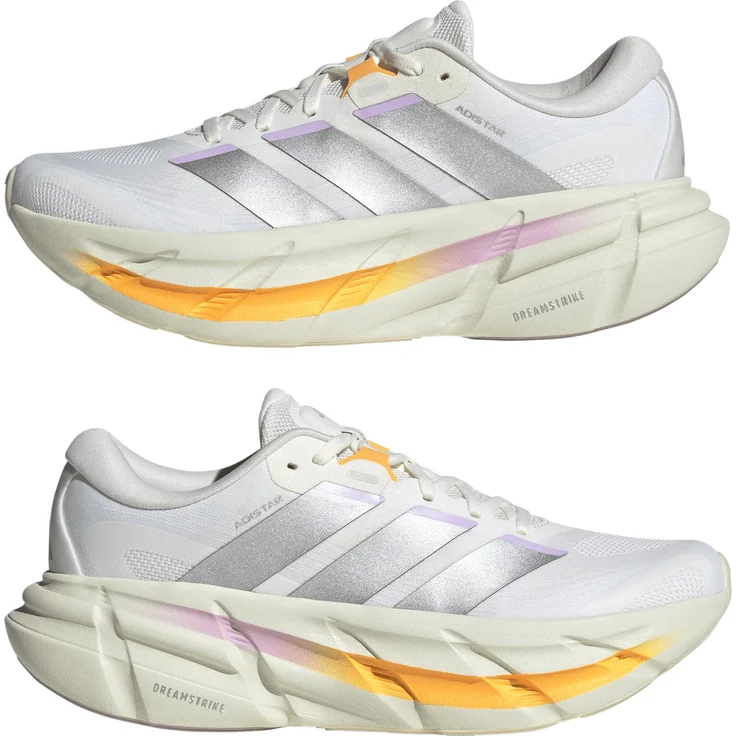 Adidas Adistar 5, Laufschuh mit Dreamstrike Technologie, Weiß/Cloud White/Matte Silver/Bliss Lilac