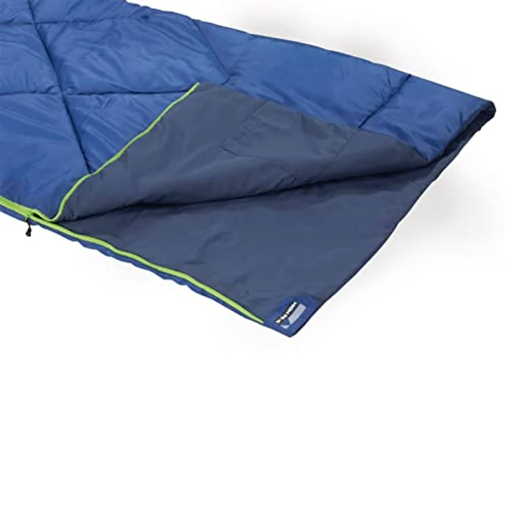 High Peak Deckenschlafsack Ceduna Sommer Trekking Schlafsack XL 2 m Leicht 1,4kg, Blau – Bild 3