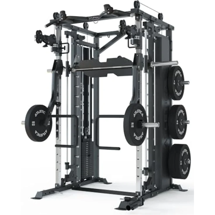 ATLETICA Kraftstation ATLETICA Fortress Multipresse Set, TARGET mit Prime Jammer Arms und B6 Hantelbank – Bild 3
