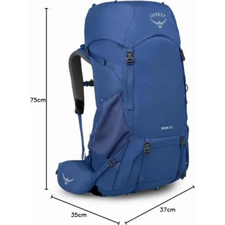 Osprey Rook 50 Trekkingrucksack, 75 cm, 100% Polyester, astology blue-blue flame – Bild 12
