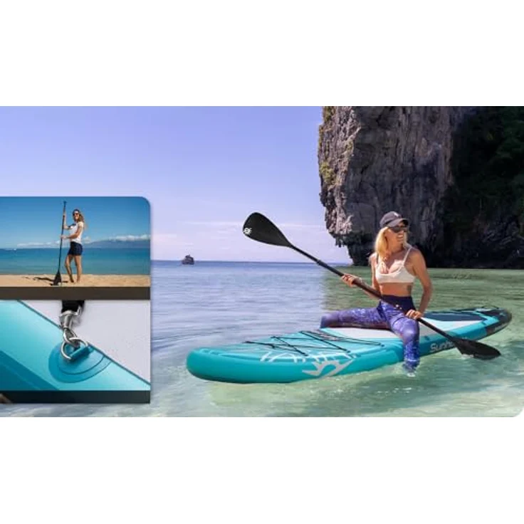 COIL COIL SUP-Board Aufblasbares SUP Board Set, 335 cm, inkl. Paddel, Pumpe, wasserdichte Handytasche, Blau, stabil und leicht – Bild 5