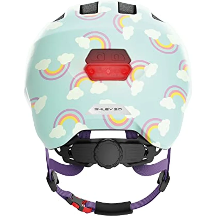 ABUS Smiley 3. 0 LED Kinder Fahrradhelm blue rainbow S – Bild 5