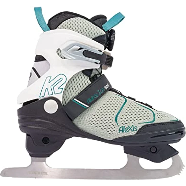 K2 Skates Damen Schlittschuhe ALEXIS ICE BOA FB, gray - blue, Softboot-Technologie, Boa Fit System, rostfreie Kufen – Bild 2