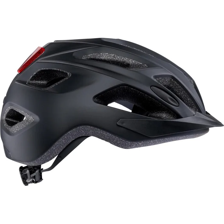 Contec City-Fahrradhelm "Abbey MIPS", schwarz, mit MIPS-Technologie, Safety LED Leuchte, reflektierenden Gurten und einhändig bedienbarem Fidlock Schnappverschluss
