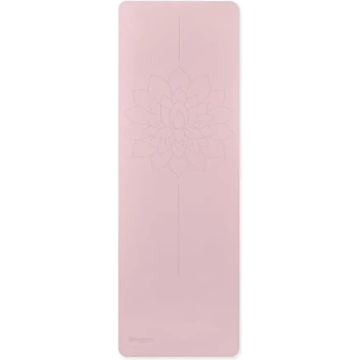 HyperMotion Yogamatte Lotus, rutschfestes TPE mit 6mm Stärke, 183x61 cm, rosa, inkl. Tragegurt – Bild 15