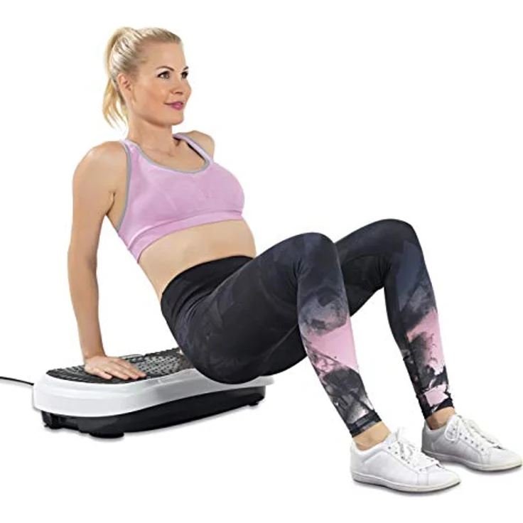 VITALmaxx Vibrationsplatte Basic | 99 Vibrationsstufen individuell einstellbar, 3 verschiedenen Vibrationszonen | rutschfeste Standfläche [10 Trainingsprogramme, Expanderbänder] - Preisvergleich – Bild 5