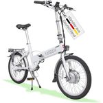 aktivelo E-Faltrad Kardanantrieb klappbar E-Bike 8,7 Ah Akku 9 Motorunterstützungsstufen, LCD-Display Alurahmen Weiß inkl. Transporttasche - Preisvergleich
