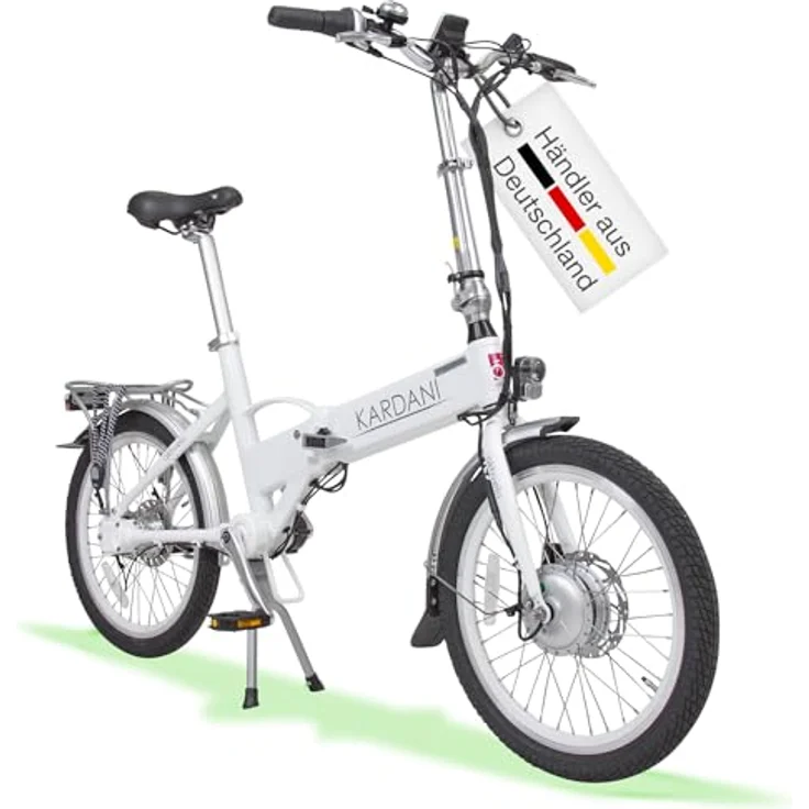 aktivelo E-Faltrad Kardanantrieb klappbar E-Bike 8,7 Ah Akku 9 Motorunterstützungsstufen, LCD-Display Alurahmen Weiß inkl. Transporttasche - Preisvergleich – Bild 1