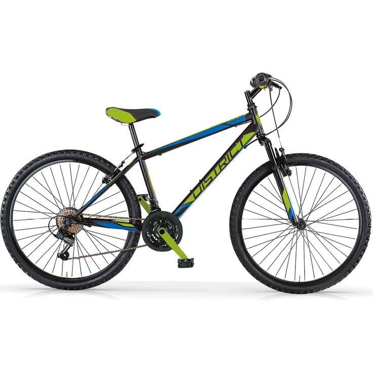 MBM Mountainbike District, 26 Zoll Herren, 18-Gang Kettenschaltung, robustes V-Bremssystem, Federgabel, HiTen Rahmen