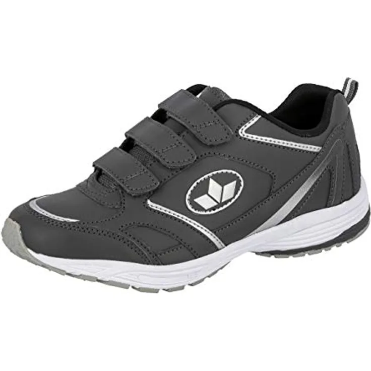 Lico Marlon V, Herren Laufschuhe mit Klettverschluss, grau, leichte CME-Sohle mit Gummilauffläche